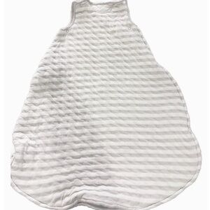 Pottery Barn Kids Quilted Sleep Sack - White and Gray Stripe. One Size.